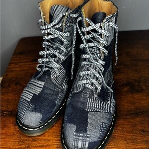 Dr. Martens made in England Indigo BoroBoro Japanese Denim fabric